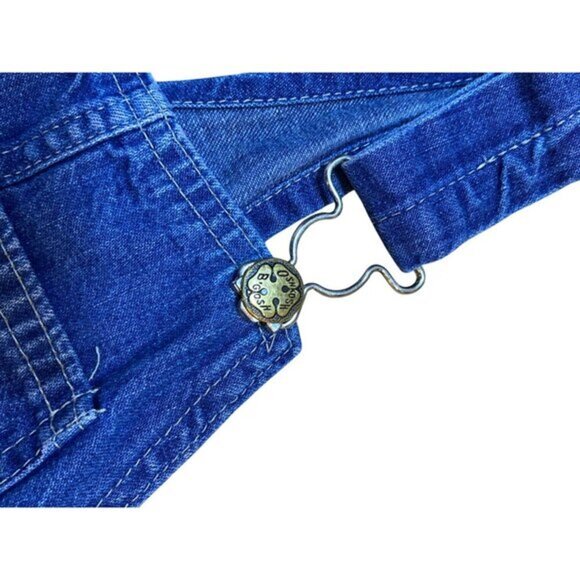 Vintage Kids OshKosh BGosh Vest Bak Blue Denim Toddler Overalls 8/10‎ - Picture 5 of 9